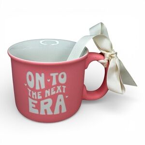 Charming Pink Mug with Ribbon Handle
